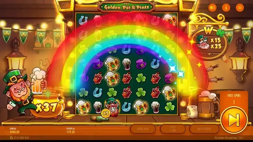The Golden Pot & Pints slot screenshot 