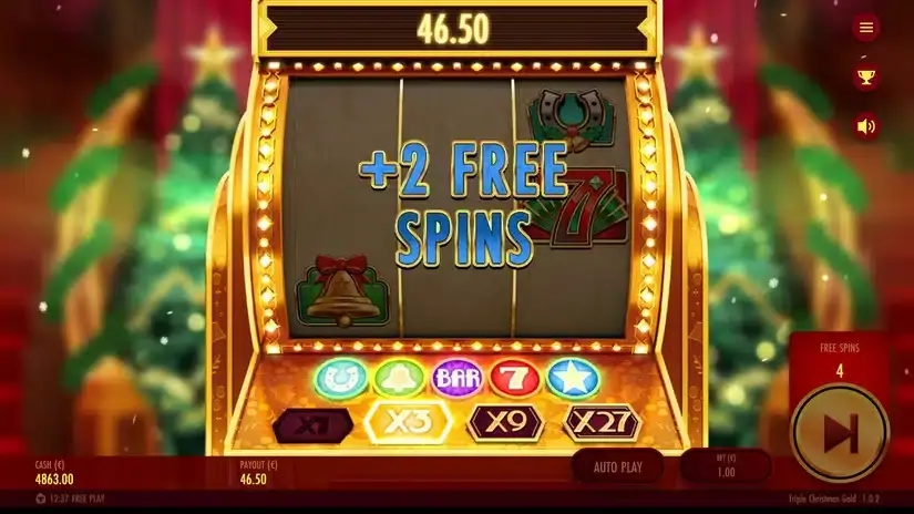Triple Christmas Gold slot screenshot 7