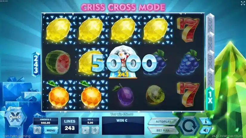 243 Christmas Fruits slot screenshot 