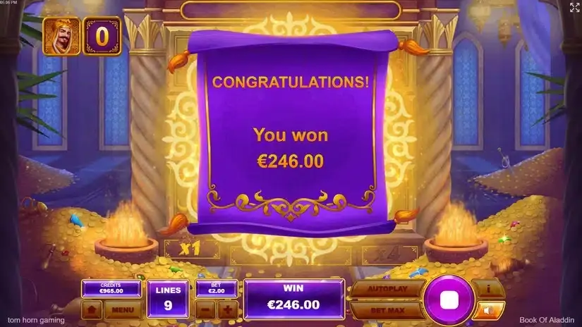 Book of Aladdin slot screenshot 8