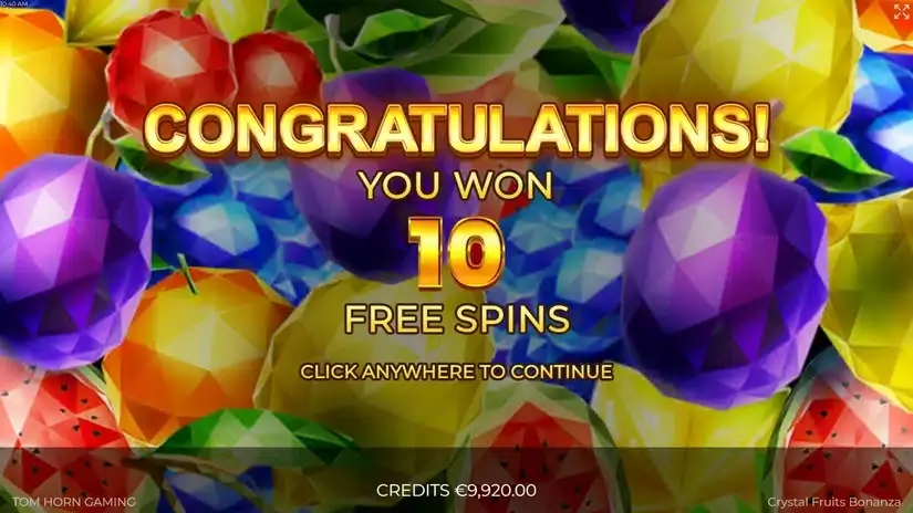 Crystal Fruits Bonanza slot screenshot 3