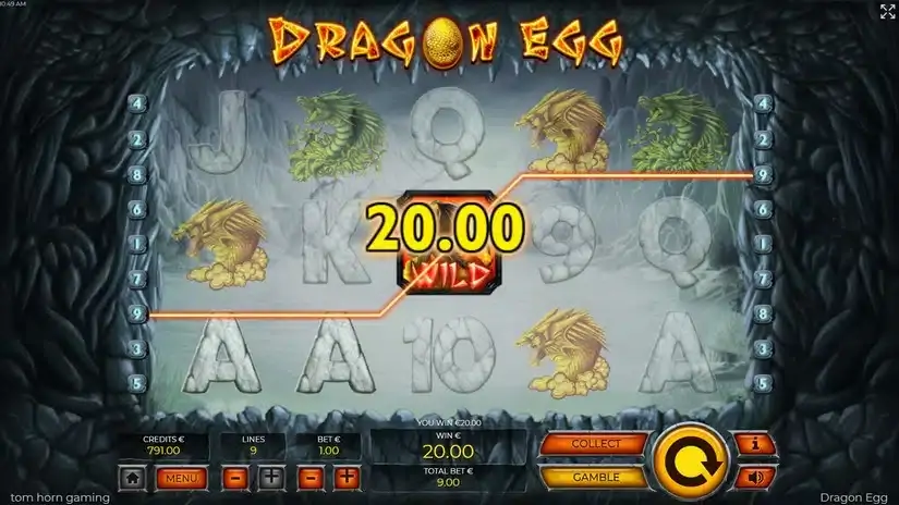 Dragon Egg slot screenshot 2