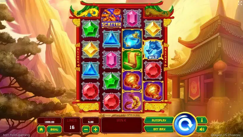 Dragon vs Phoenix slot screenshot 