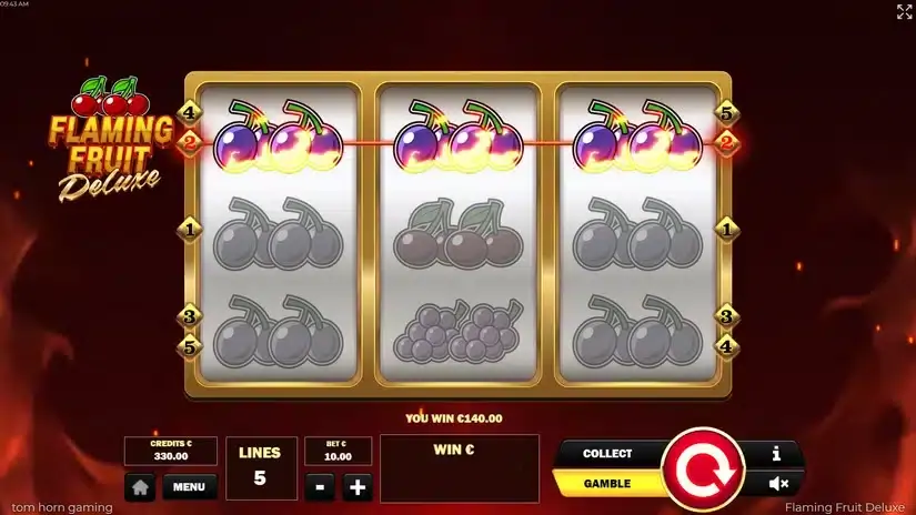 Flaming Fruit Deluxe slot screenshot 4