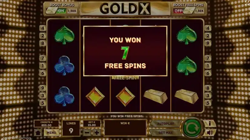 Gold X slot screenshot 3