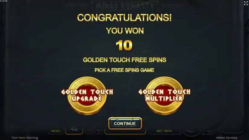 Midas Dynasty slot screenshot 3