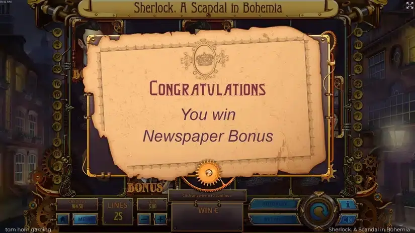 Sherlock, a Scandal of Bohemia slot screenshot 4
