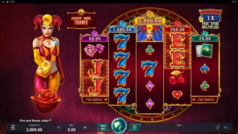 Fire and Roses Joker slot screenshot 