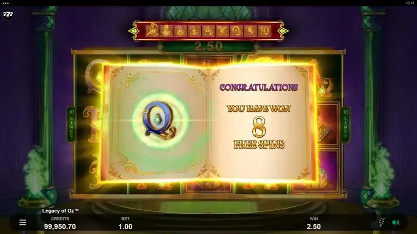 Legacy of Oz slot screenshot 4