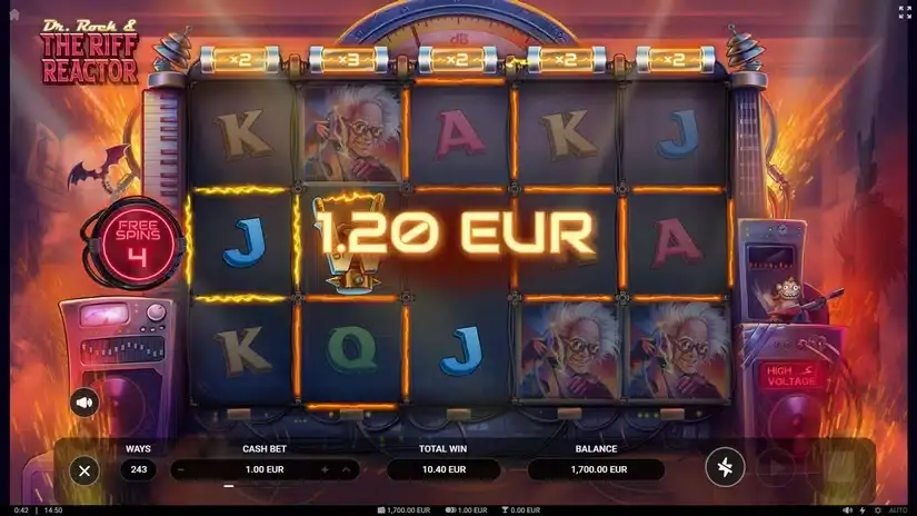 Doc Rock & the Riff Reactor slot screenshot 4