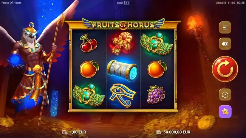 Fruits of Horus slot screenshot 