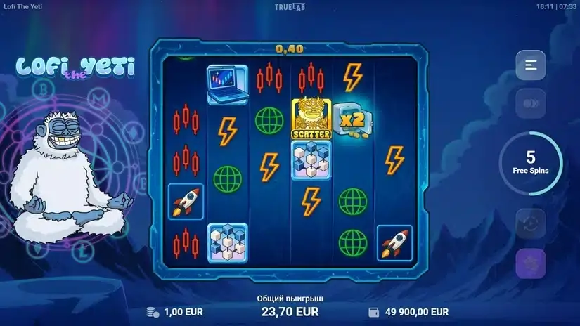 Lofi The Yeti slot screenshot