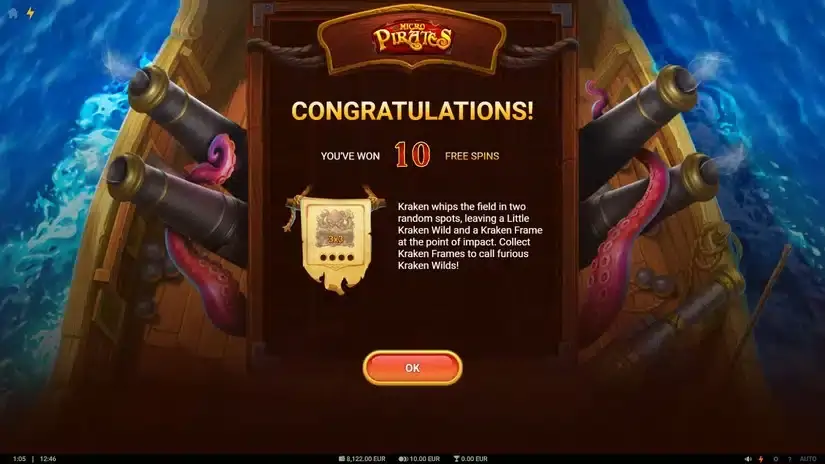 Micropirates and the Kraken of the Caribbean slot screenshot 3