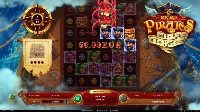 Micropirates and the Kraken of the Caribbean slot screenshot 4