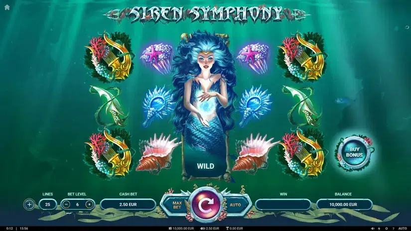 Siren Symphony slot screenshot 1