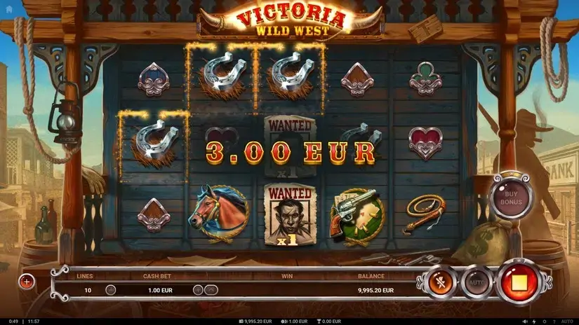 Victoria Wild West slot screenshot 2