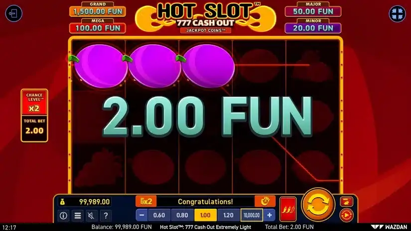 Hot Slot™: 777 Cash Out Extremely Light slot screenshot 3