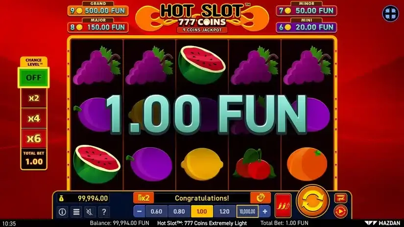 Hot Slot™: 777 Coins Extremely Light slot screenshot 2