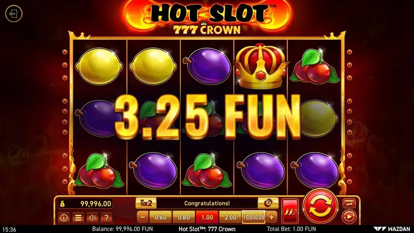 Hot Slot™: 777 Crown slot screenshot 2