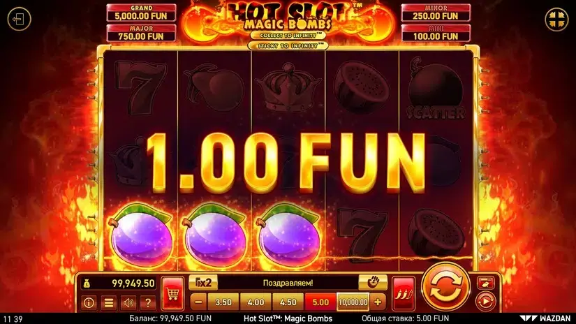 Hot Slot™: Magic Bombs slot screenshot 2