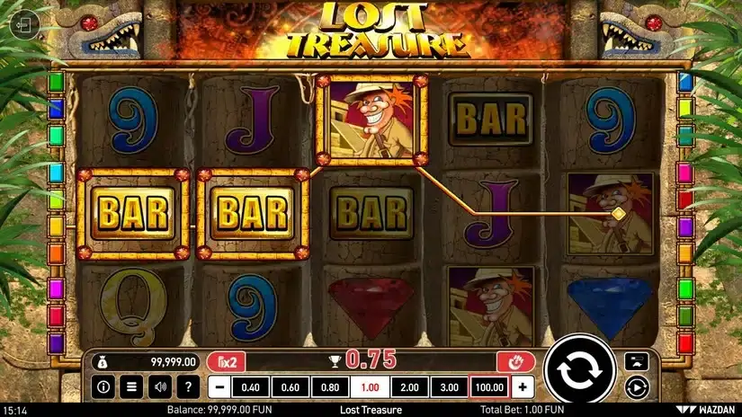 Lost Treasure (Wazdan) slot screenshot 2