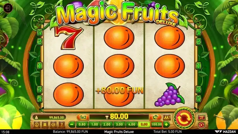 Magic Fruits Deluxe slot screenshot 2