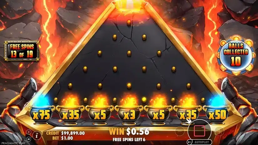 Lava Balls slot screenshot 