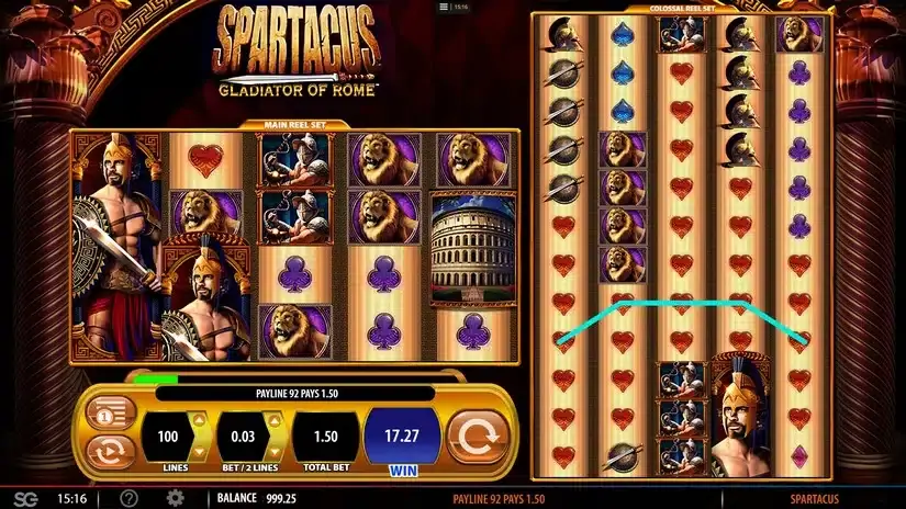 Spartacus Gladiator of Rome slot screenshot 3