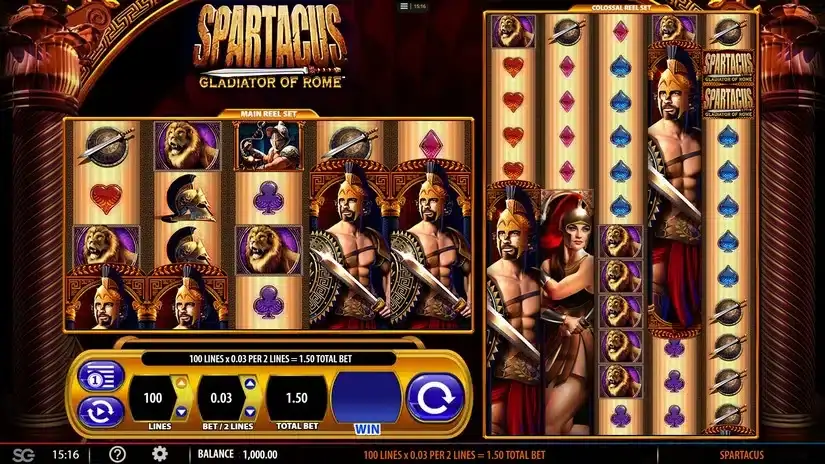 Spartacus Gladiator of Rome slot screenshot 