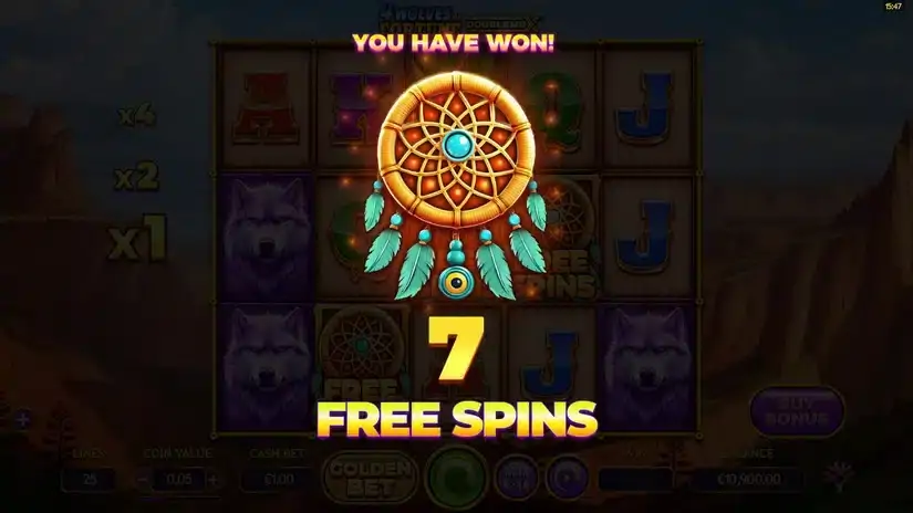 4 Wolves of Fortune DoubleMax slot screenshot 3