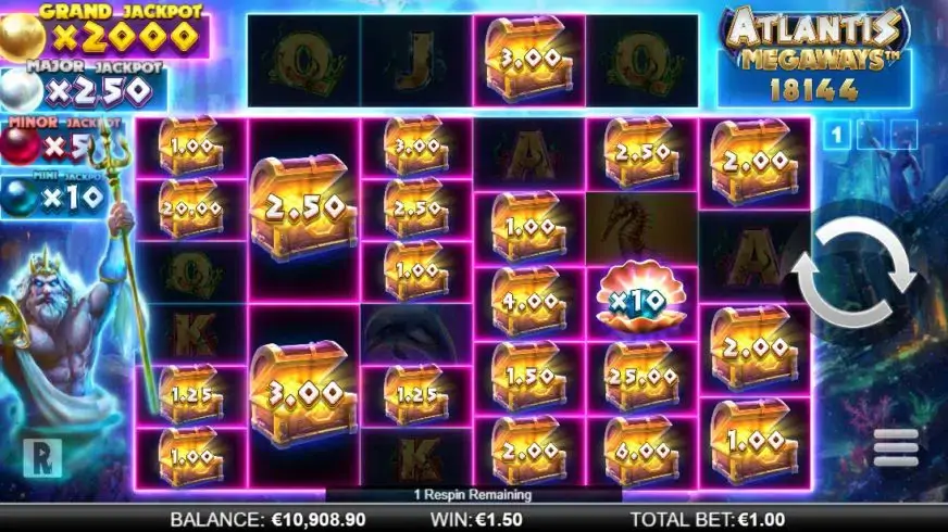 Atlantis Megaways slot screenshot 4