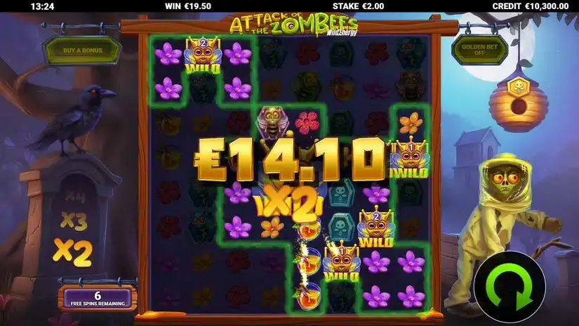 Attack of the Zombees WildEnergy slot screenshot 5