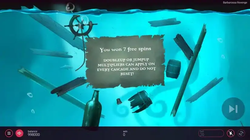 Barbarossa Revenge DoubleMax slot screenshot 3