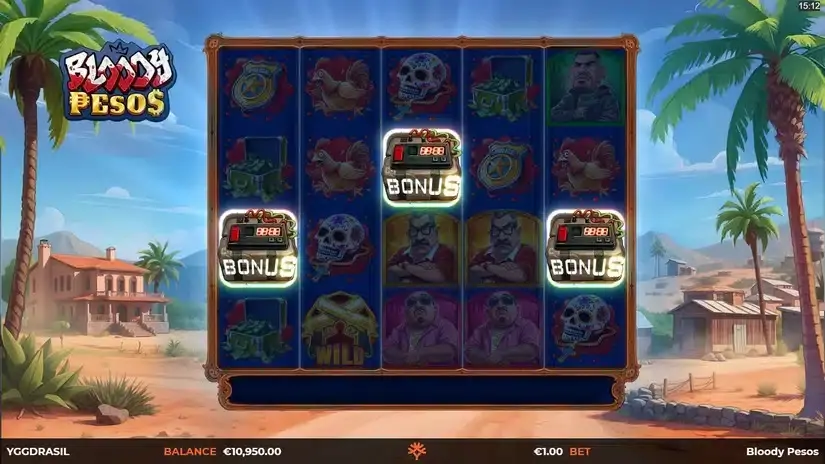 Bloody Pesos slot screenshot 2
