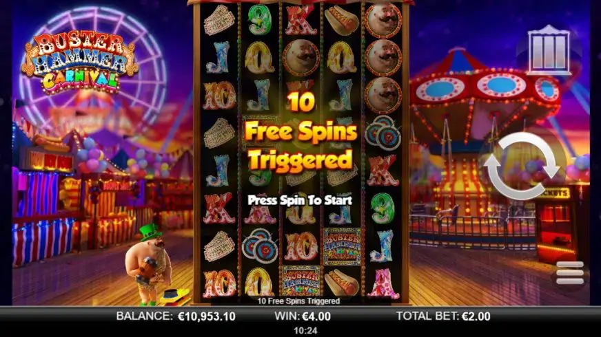 Buster Hammer Carnival slot screenshot 3