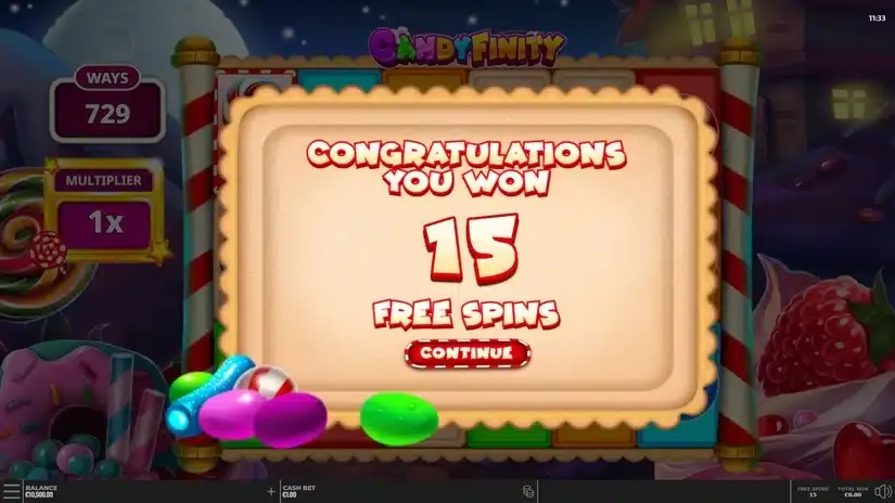 Candyfinity slot screenshot 3