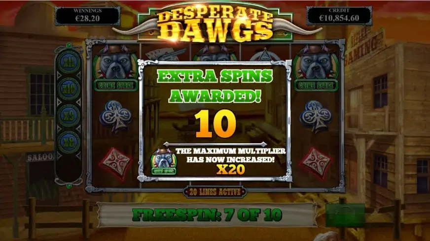 Desperate Dawgs slot screenshot 2