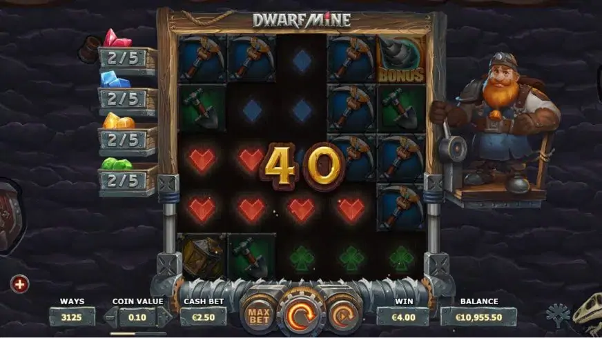 Dwarf Mine slot screenshot 2