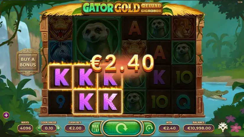 Gator Gold Deluxe Gigablox slot screenshot 3