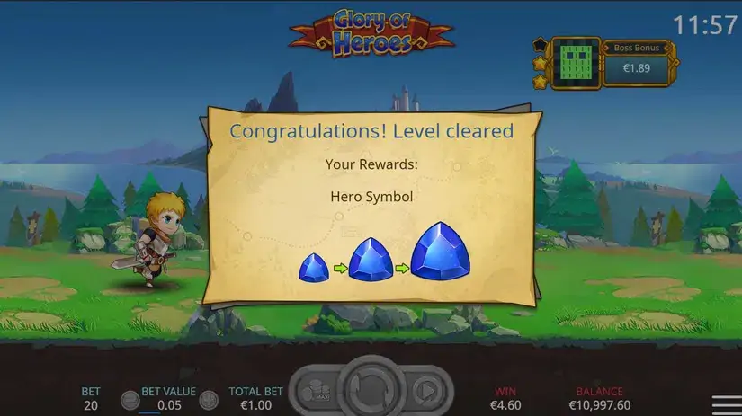 Glory of Heroes slot screenshot 3