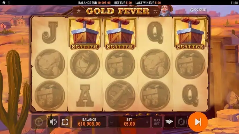 Gold Fever slot screenshot 2