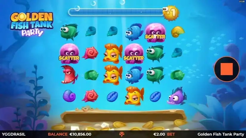 Golden Fish Tank Party slot screenshot 2