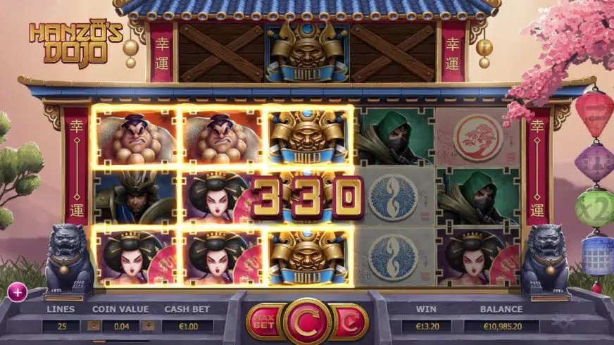 Hanzo’s Dojo slot screenshot 3