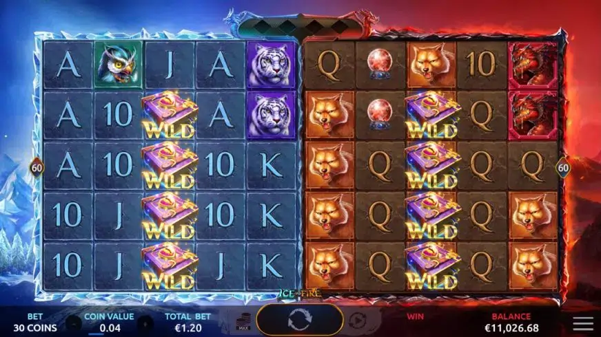 Ice and Fire slot screenshot 2