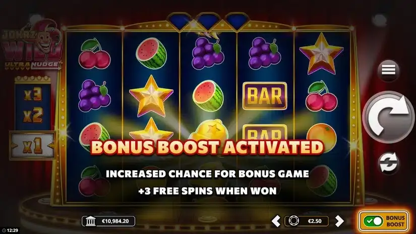 Jokrz Wild Ultranudge slot screenshot 2