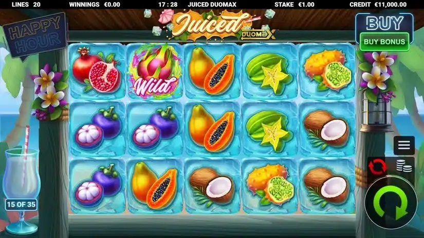 Juiced DuoMax slot screenshot 