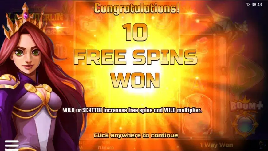 Lady Merlin Lightning Chase slot screenshot 4