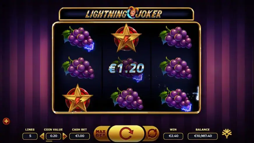 Lightning Joker slot screenshot 2