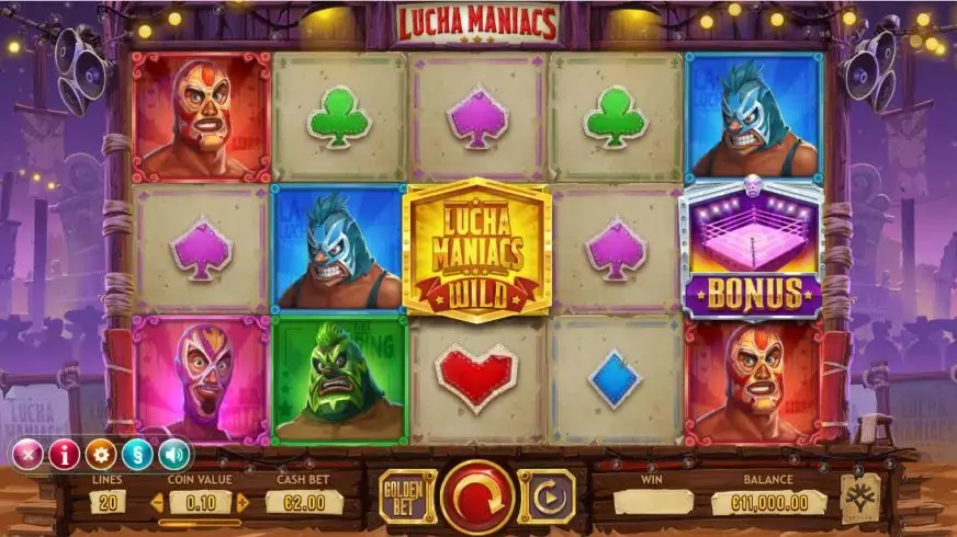 Lucha Maniacs slot screenshot 1
