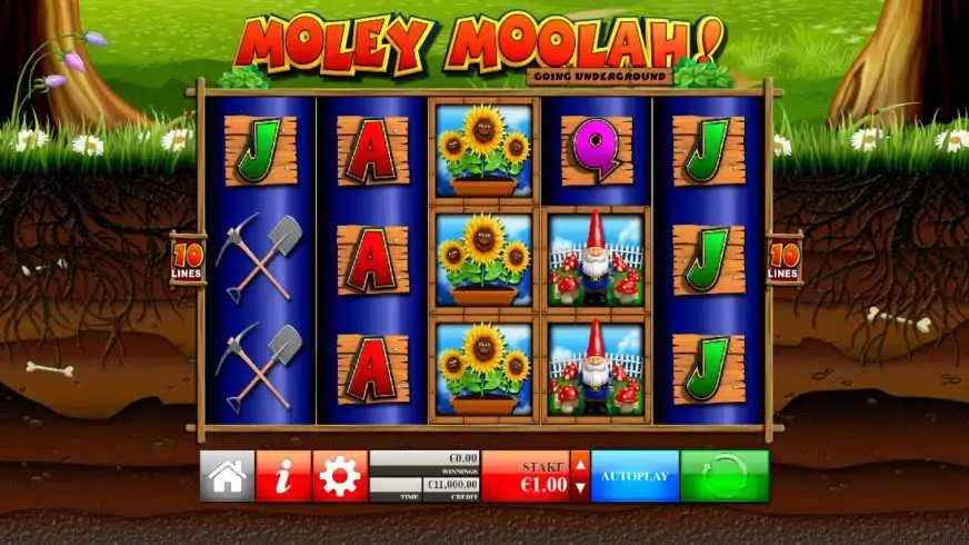 Moley Moolah slot screenshot 1